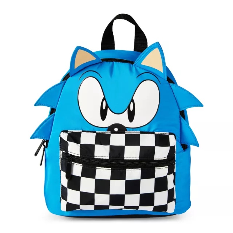 3D Sonic Checkered Mini Backpack - Sonic the Hedgehog BLUE