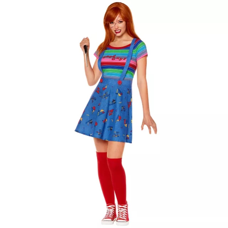 Adult Chucky Costume MULTI-COLOR ADULT EX SMALL