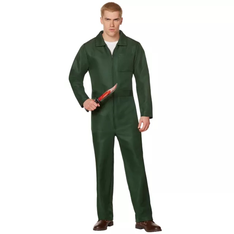 Adult Green Mechanic Jumpsuit GREEN SMALL/MEDIUM