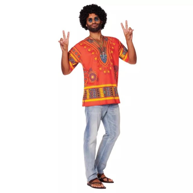 Adult Hippie Shirt Costume MULTI-COLOR LARGE/X-LARGE