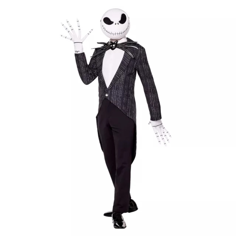 Adult Jack Skellington Suit Costume - The Nightmare Before Christmas BLACK AND WHITE ADULT SMALL