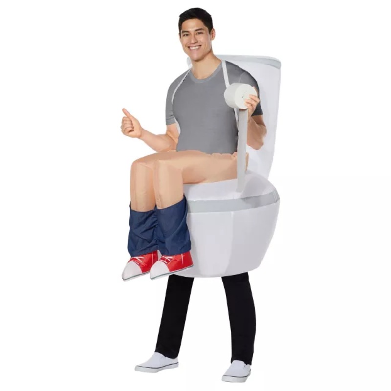 Adult Party Pooper Inflatable Costume MULTI-COLOR ONE SIZE FITS MOST