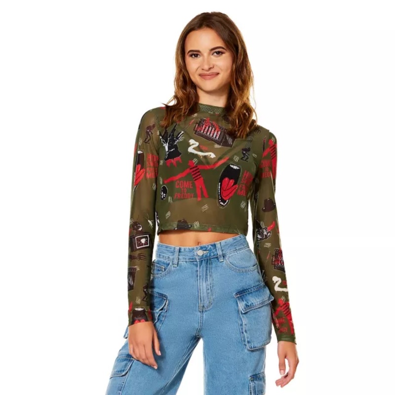 Freddy Krueger Mesh Top - A Nightmare on Elm Street GREEN ADULT SMALL
