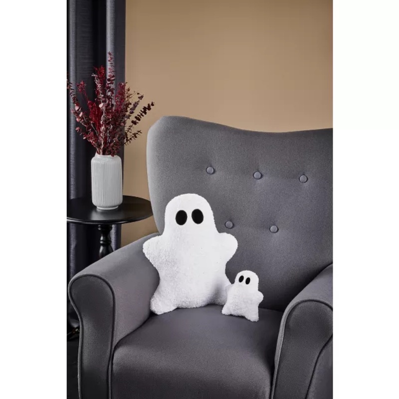 Ghost and Baby Ghost Plush Set WHITE 15 INCHES