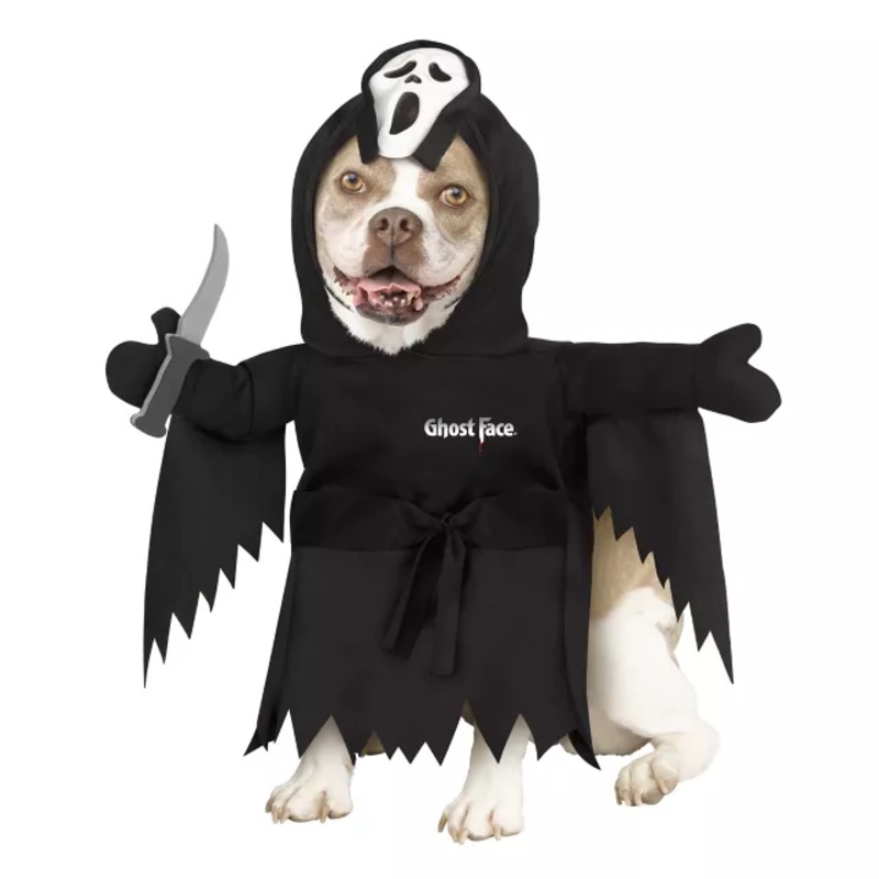 Ghost Face Pet Costume BLACK PET SMALL