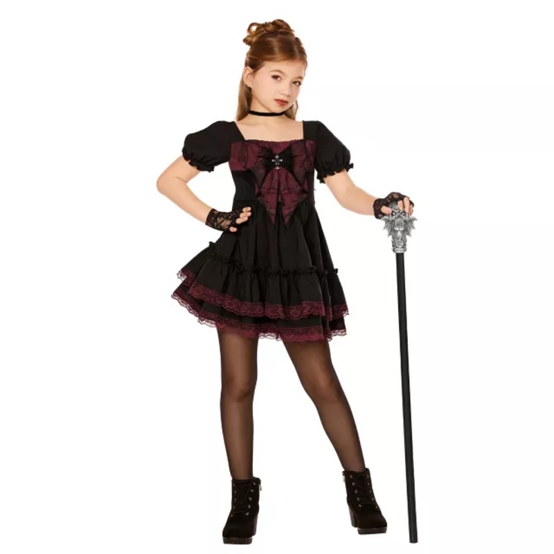 Kids Vampire Dress Costume BURGUNDY CHILD SMALL