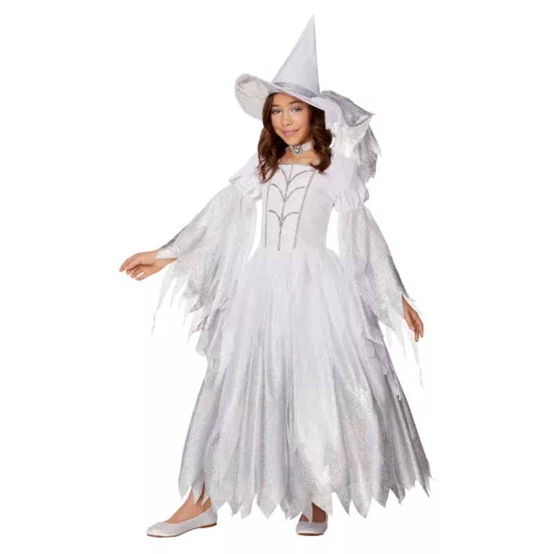 Kids Wintery Witch Costume WHITE CHILD SMALL
