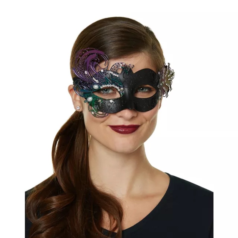 Oil Slick Peacock Eye Half Mask OIL SLICK ONE SIZE FITS MOST