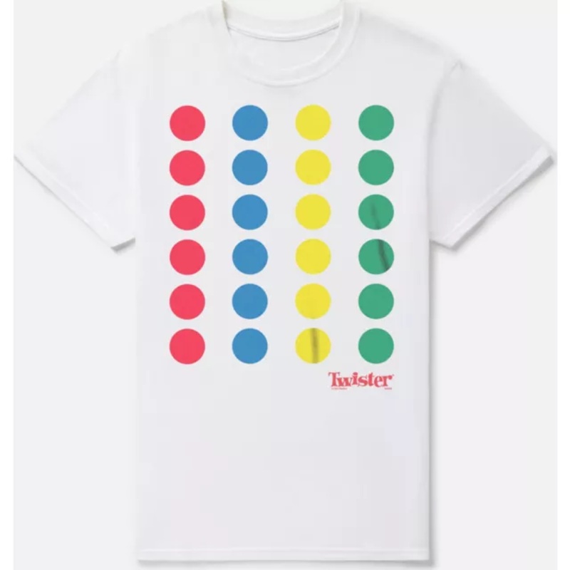 Twister Mat Costume T Shirt WHITE ADULT SMALL