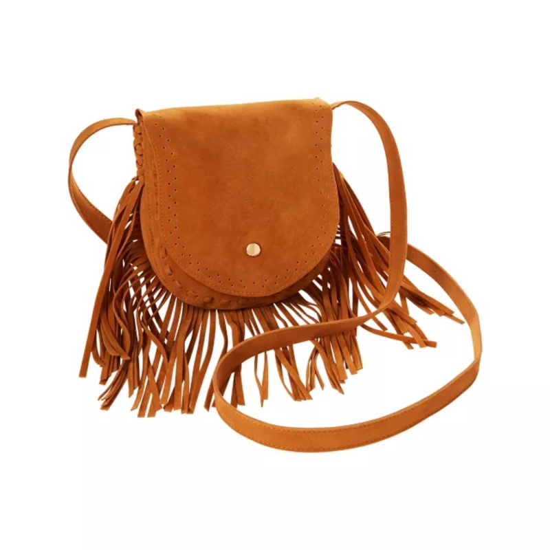 60s Fringe Crossbody Bag BROWN ONE SIZE FITS MOST