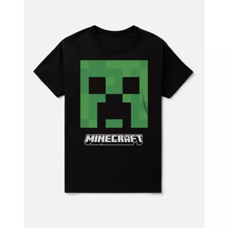 Adult Black and Green Creeper T Shirt - Minecraft BLACK AND GREEN ADULT MEDIUM