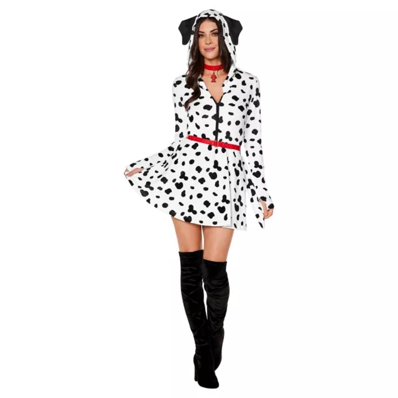 Adult Dalmatian Dress Costume WHITE ADULT EX SMALL