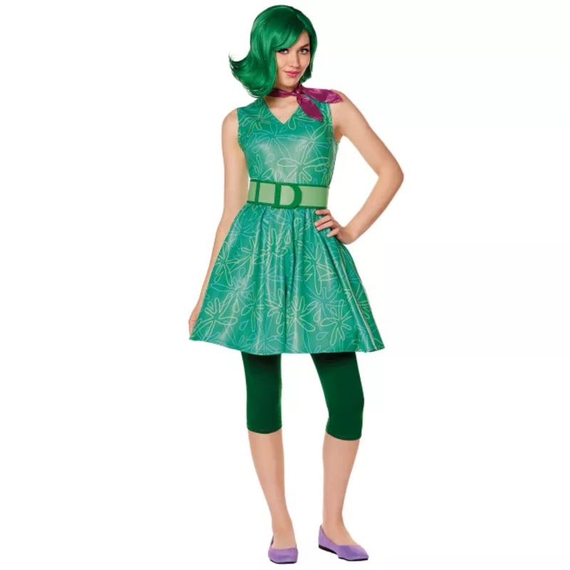 Adult Disgust Costume - Inside Out 2 GREEN ADULT EX SMALL