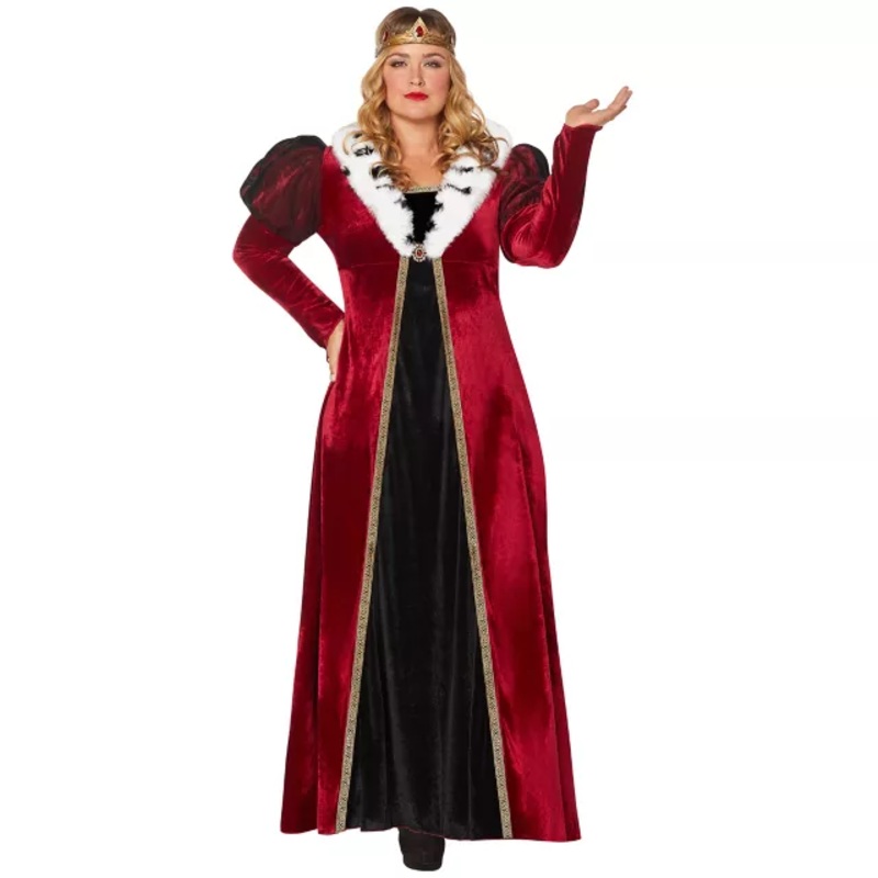 Adult Fairy Tale Queen Plus Size Costume RED 1X