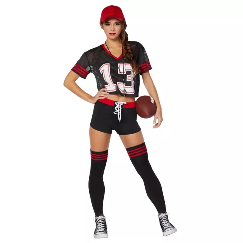 Adult Football Player Costume RED/WHITE/BLACK ADULT EX SMALL