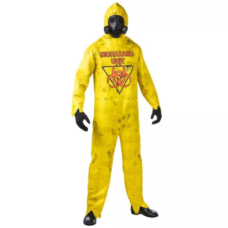 Adult Hazmat Suit Costume YELLOW ADULT SMALL