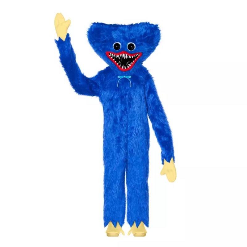 Adult Long Arm Huggy Wuggy Plus Size Costume - Poppy Playtime BLUE 2X