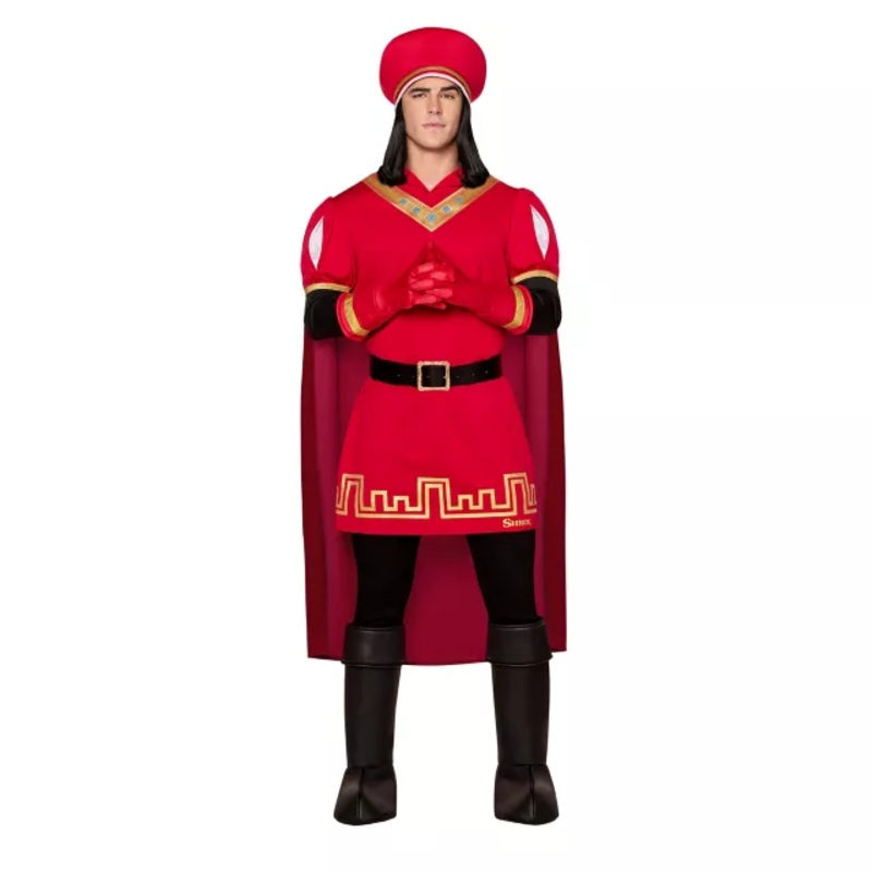 Adult Lord Farquaad Costume - Shrek RED/YELLOW ADULT EX SMALL