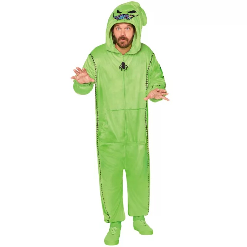 Adult Oogie Boogie Plus Size Jumpsuit Costume - The Nightmare Before Christmas GREEN 2X