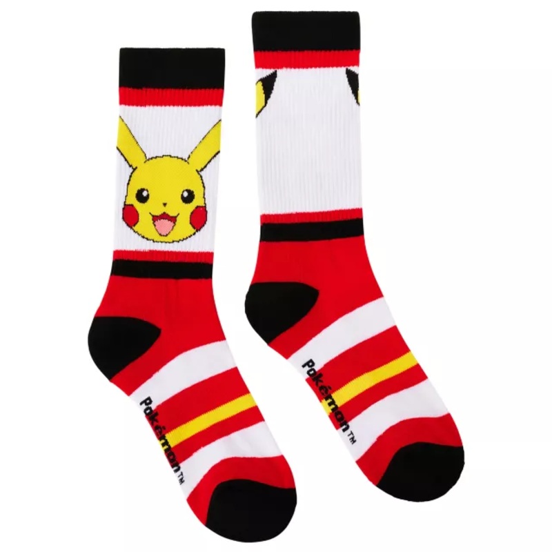 Adult Pikachu Crew Socks - Pokmon YELLOW ONE SIZE FITS MOST