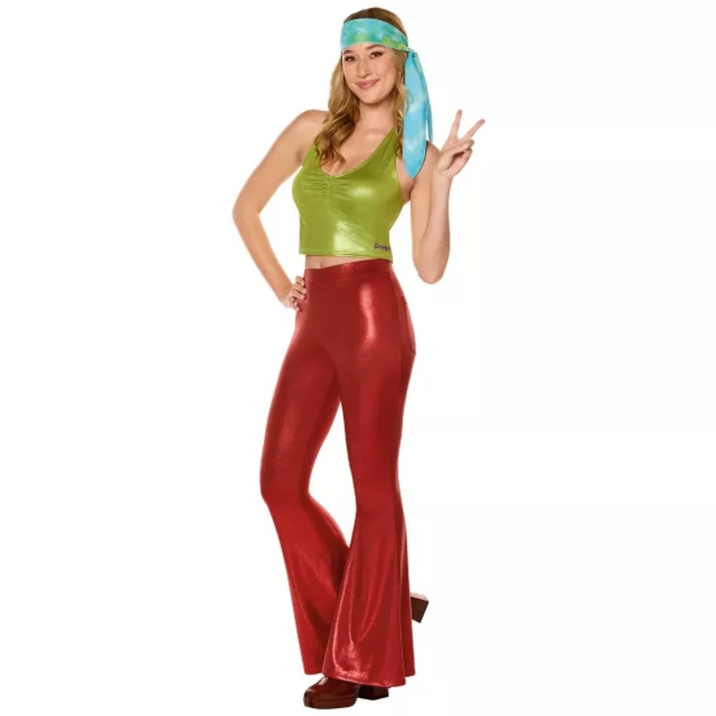 Adult Sassy Shaggy Costume - Scooby-Doo GREEN ADULT SMALL