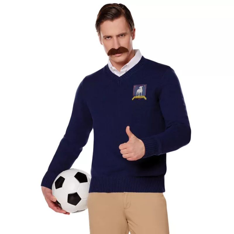 Adult Ted Lasso Costume Kit BLUE ADULT SMALL