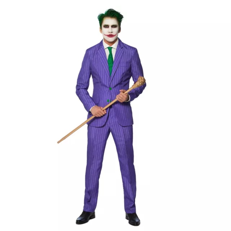 Adult The Joker Plus Size Suit - Batman PURPLE 2X