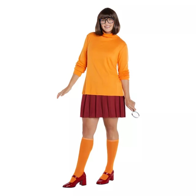 Adult Velma Skirt Costume - Scooby-Doo ORANGE 2X
