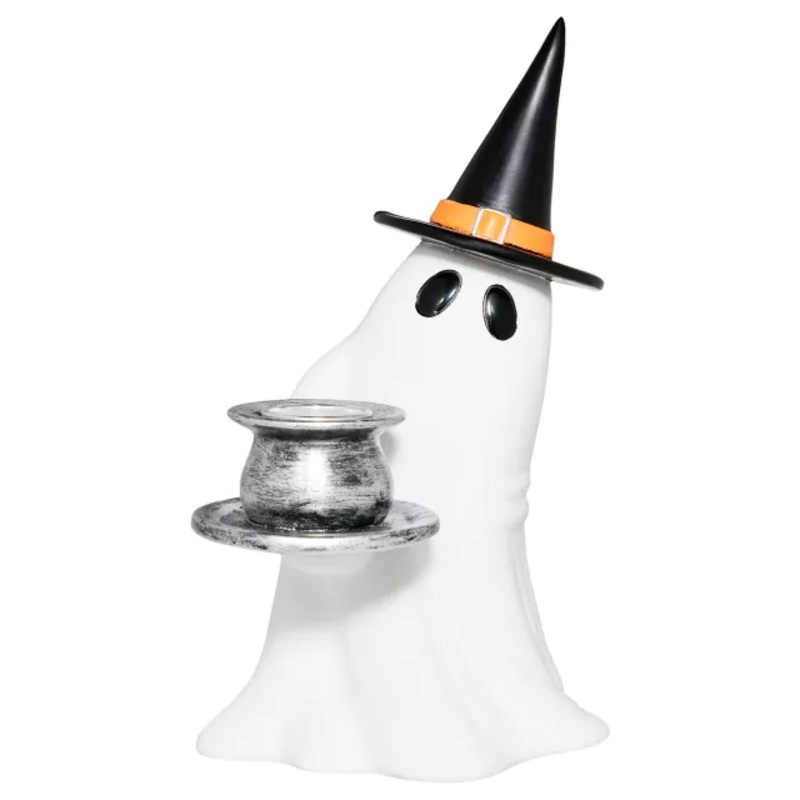 Ghost Witch Candle Holder BLACK AND WHITE