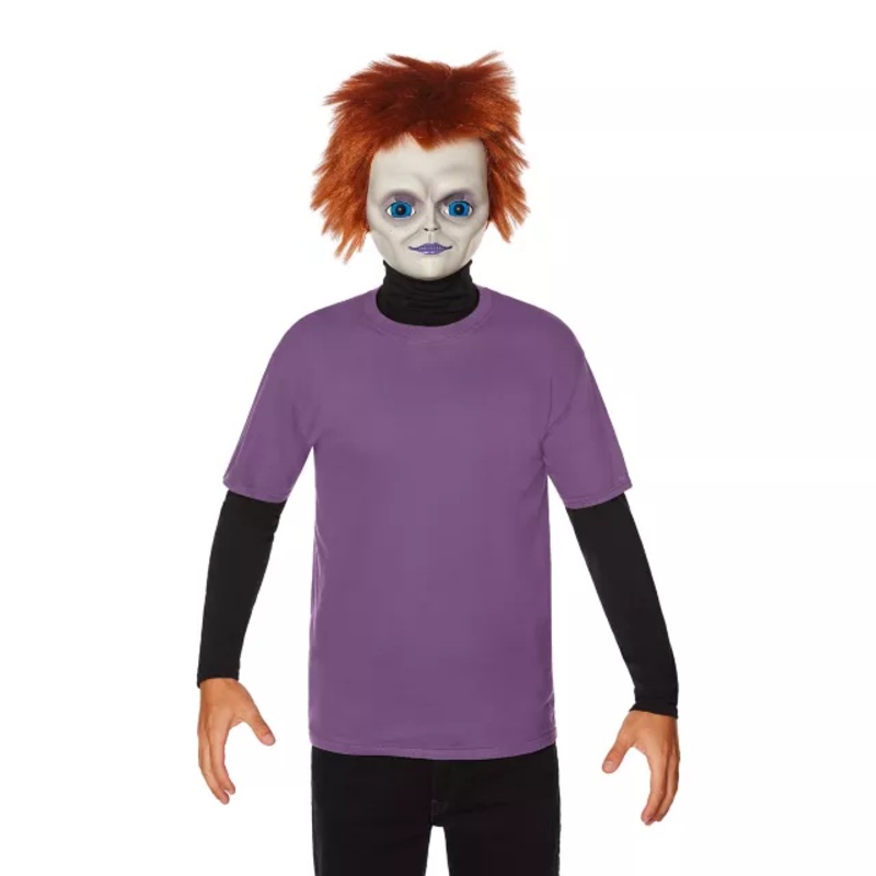 Glen Half Mask with Wig - Chucky MULTI-COLOR ONE SIZE FITS MOST