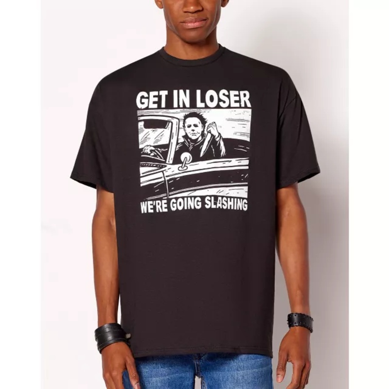 Going Slashing Michael Myers T Shirt - Halloween BLACK ADULT SMALL