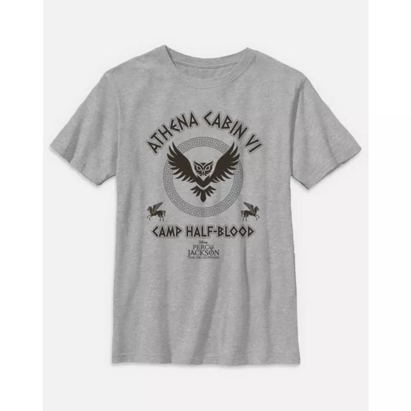 Kids Percy Jackson Camp Half-Blood Athena Cabin VI T Shirt HEATHER GREY YOUTH MEDIUM