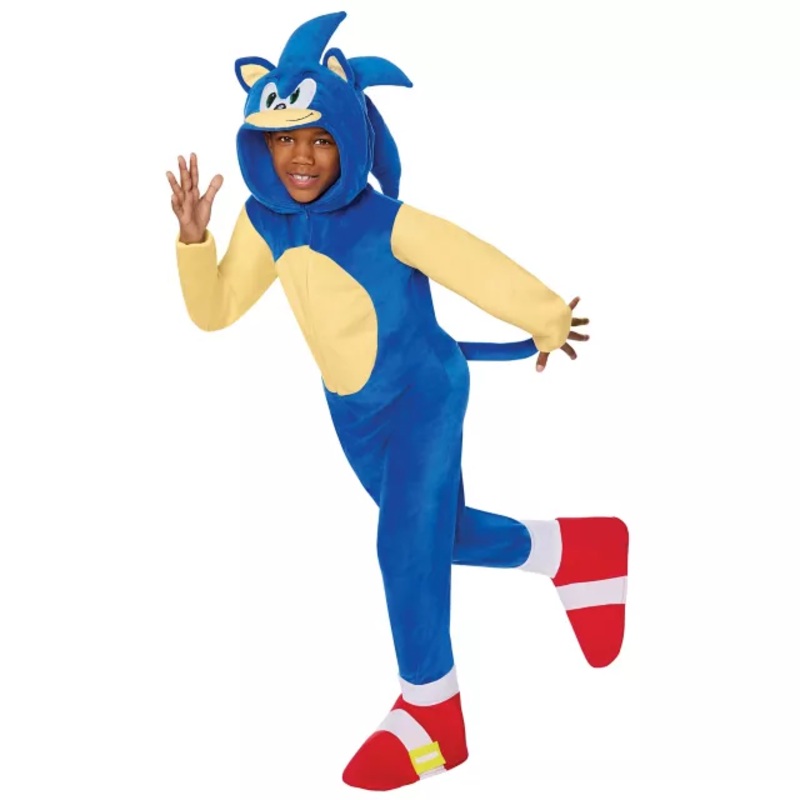 Kids Sonic the Hedgehog Jumpsuit Costume BLUE CHILD EXTRA SM