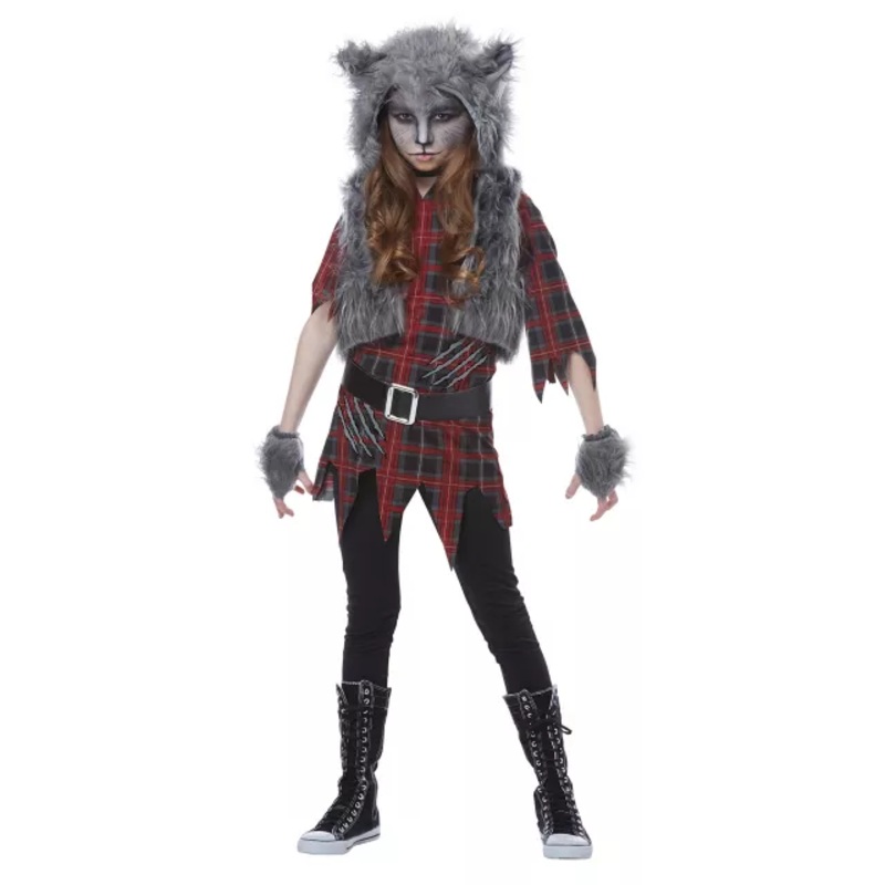 Kids Werewolf Costume RED/GREY CHILD SMALL