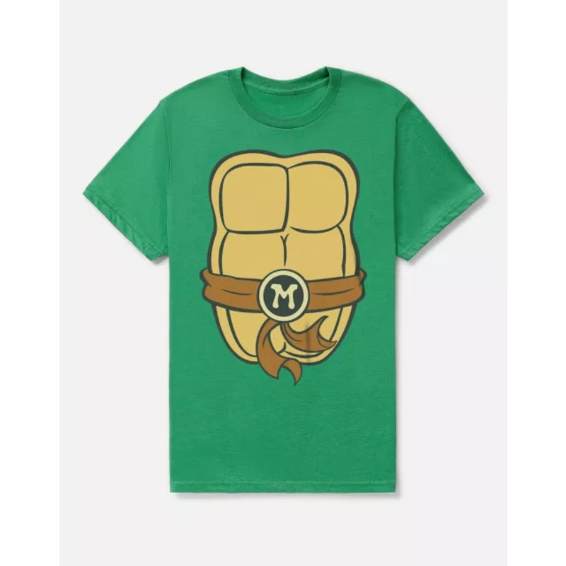 Michelangelo T Shirt - Teenage Mutant Ninja Turtles KELLY GREEN ADULT MEDIUM