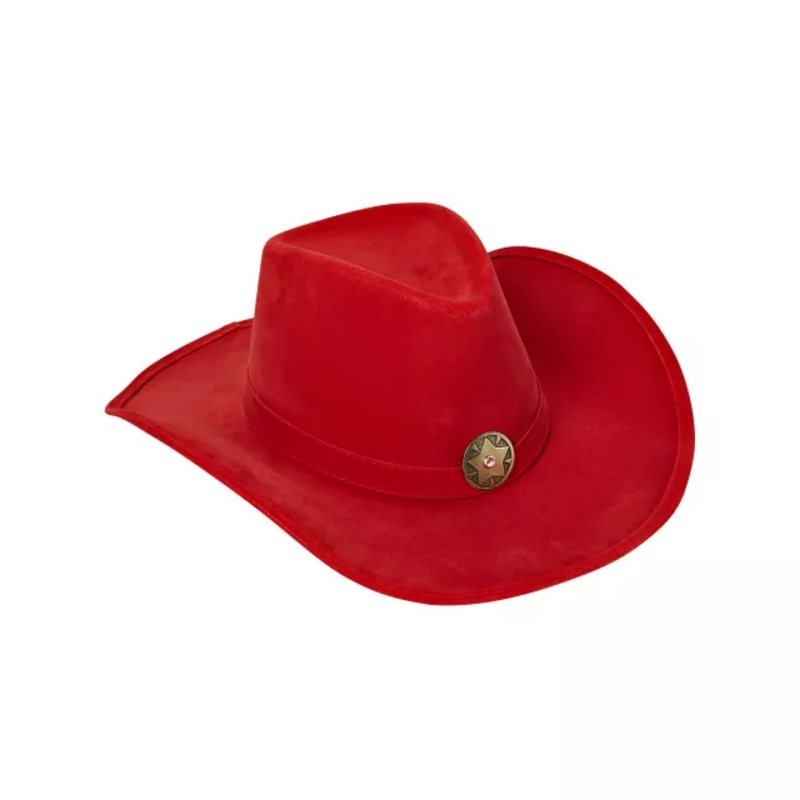 Red Western Cowboy Hat RED ONE SIZE FITS MOST