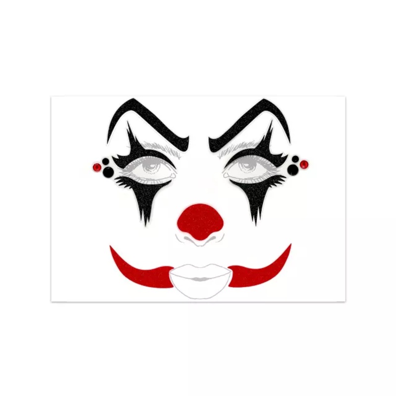 Scary Clown Face Decal MULTI-COLOR ONE SIZE FITS MOST