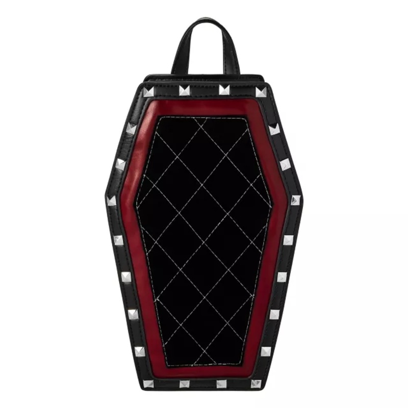 Vampire Coffin Mini Backpack BLACK AND RED ONE SIZE FITS MOST