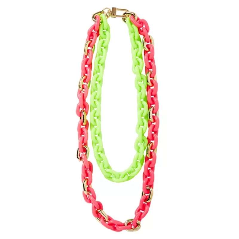 '80s Necklace PINK/GREEN ONE SIZE FITS MOST