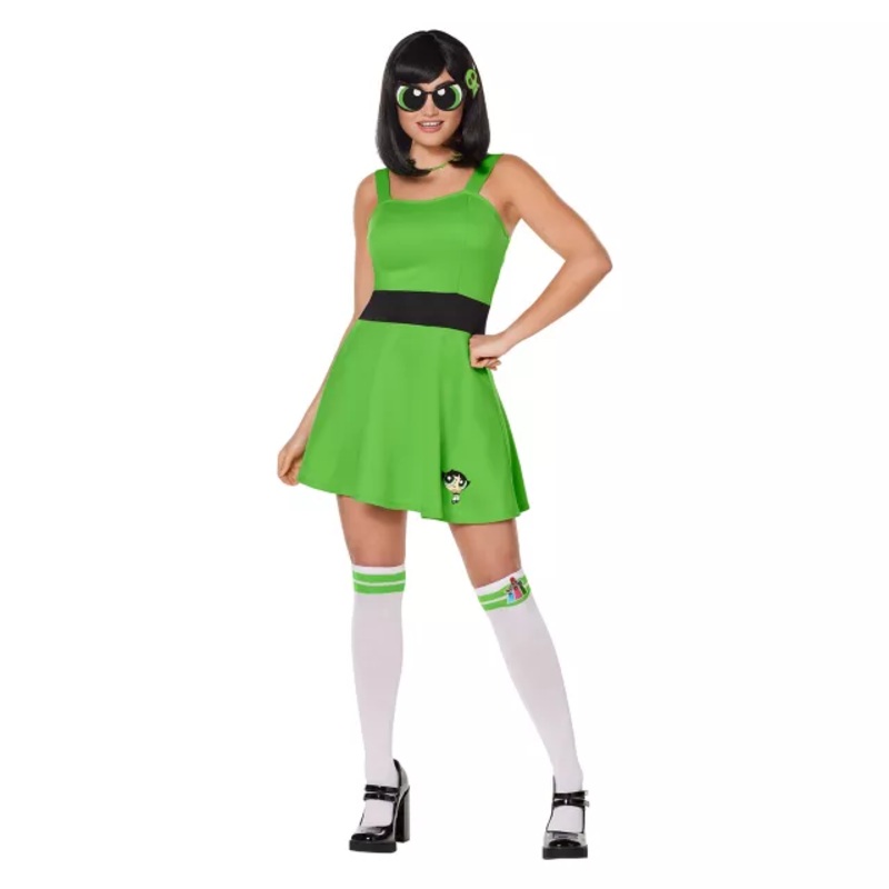 Adult Buttercup Costume - The Powerpuff Girls GREEN ADULT SMALL