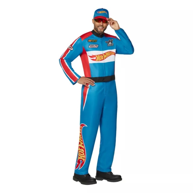 Adult Hot Wheels Driver Costume BLUE SMALL/MEDIUM