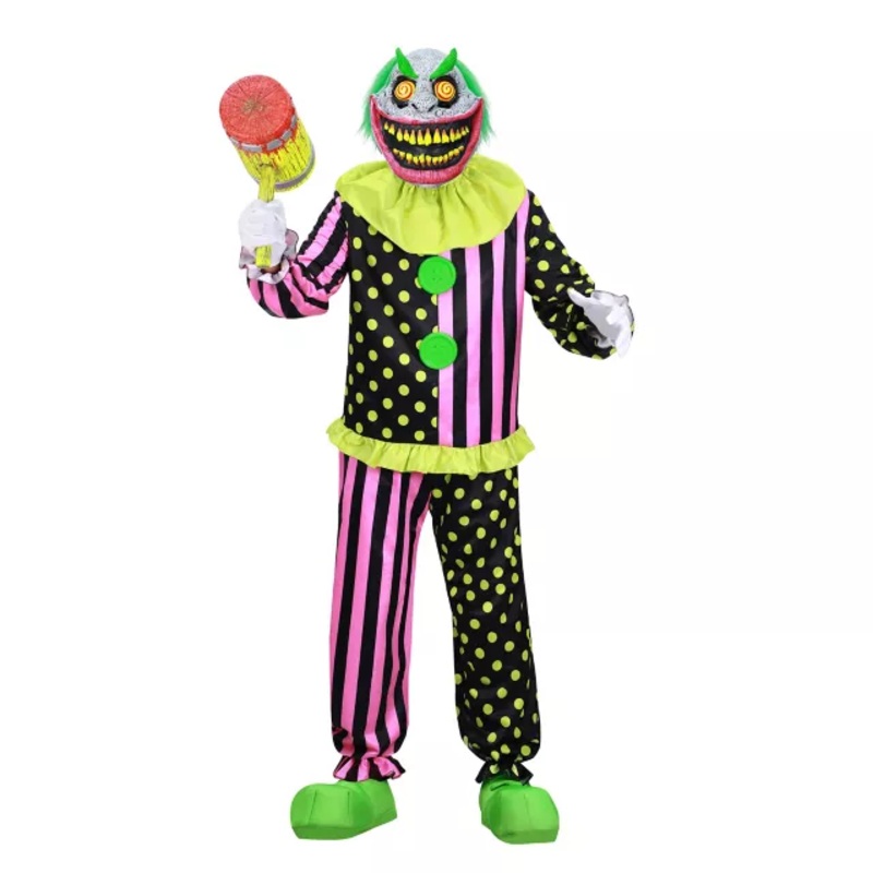 Adult Light-Up Wacky Mole Clown Costume GREEN ADULT MEDIUM