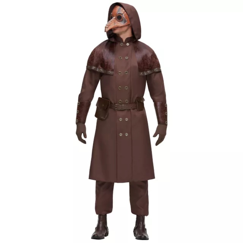 Adult Medieval Plague Doctor Costume BROWN SMALL/MEDIUM