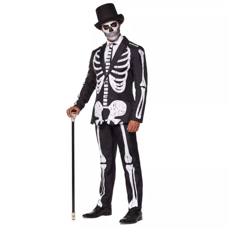 Adult Skeleton Suit BLACK ADULT SMALL