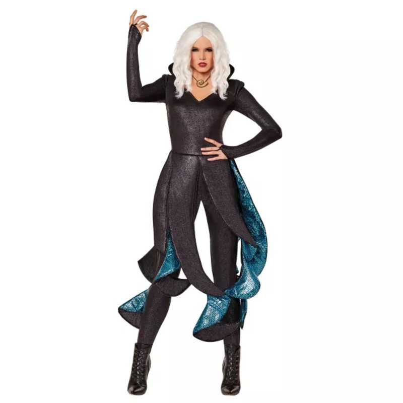 Adult Ursula Jumpsuit Costume - The Little Mermaid BLACK AND  BLUE ADULT SMALL