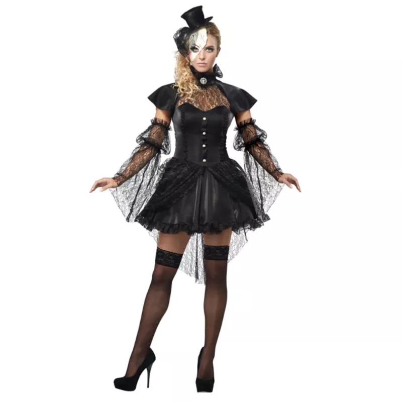 Adult Victorian Doll Costume BLACK ADULT SMALL