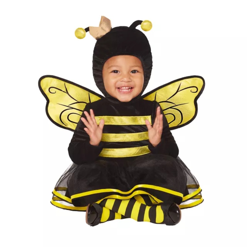 Baby Honey Bee Costume BLACK/GOLD 6 TO 12 MONTHS