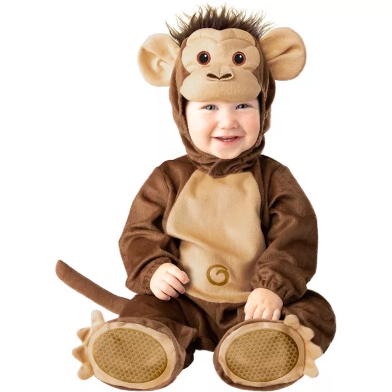 Baby Monkey Costume BROWN 0 TO 6 MONTHS