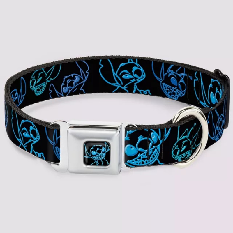 Buckle-Down Black and Blue Stitch Dog Collar - Lilo & Stitch BLACK AND  BLUE PET SMALL
