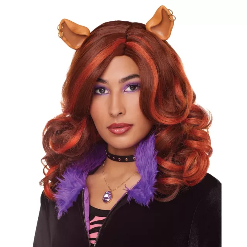 Clawdeen Wolf Wig - Monster High BROWN ONE SIZE FITS MOST